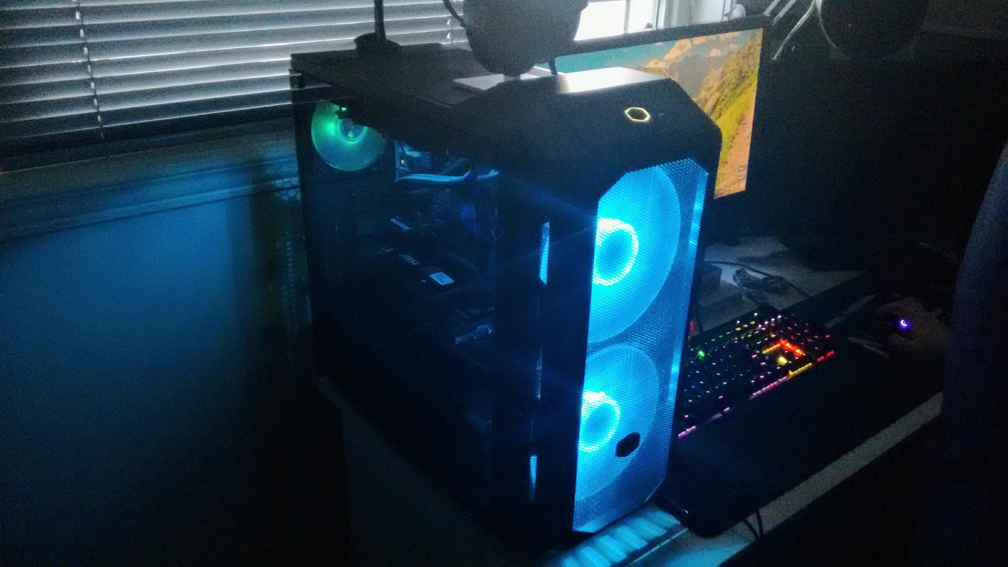 A Gaming PC with RGB lighting